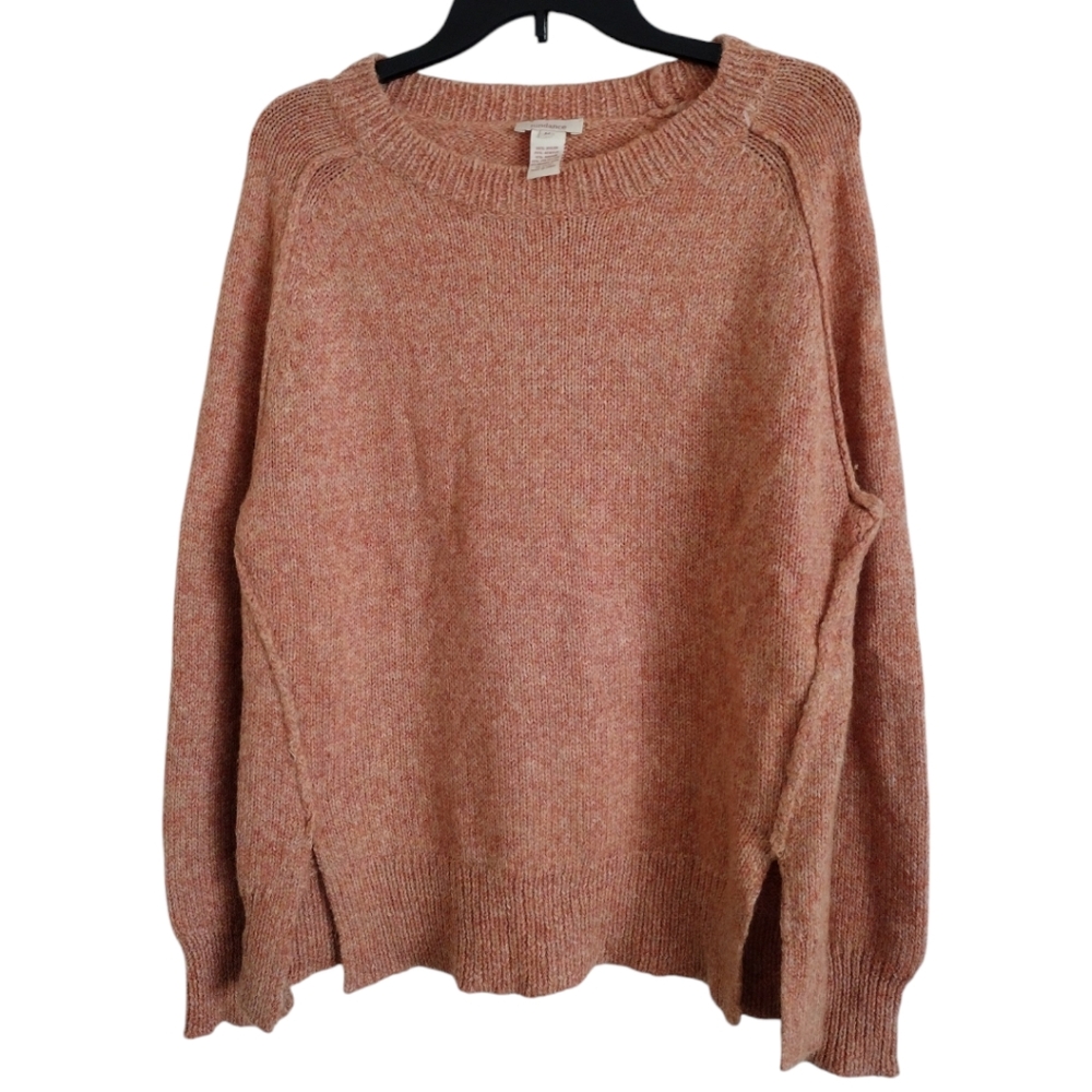 Sundance orange wool mohair blend sweater visible seams size medium